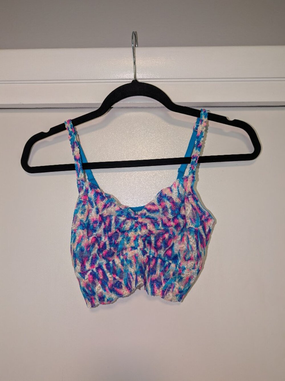 4/$16 ❇️ Victoria's Secret PINK Pink Purple and Blue Lace Bralette